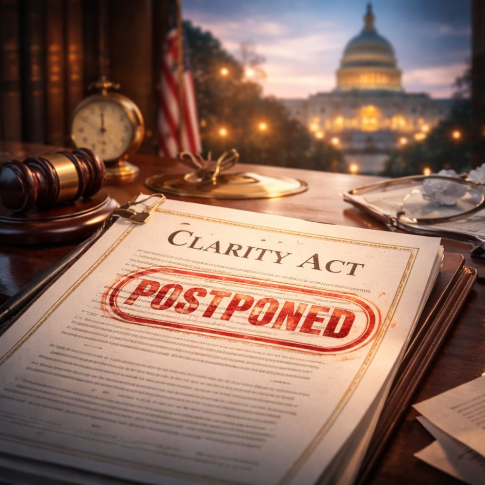 US Crypto Regulation 2026: Why the CLARITY Act Text is Officially Postponed