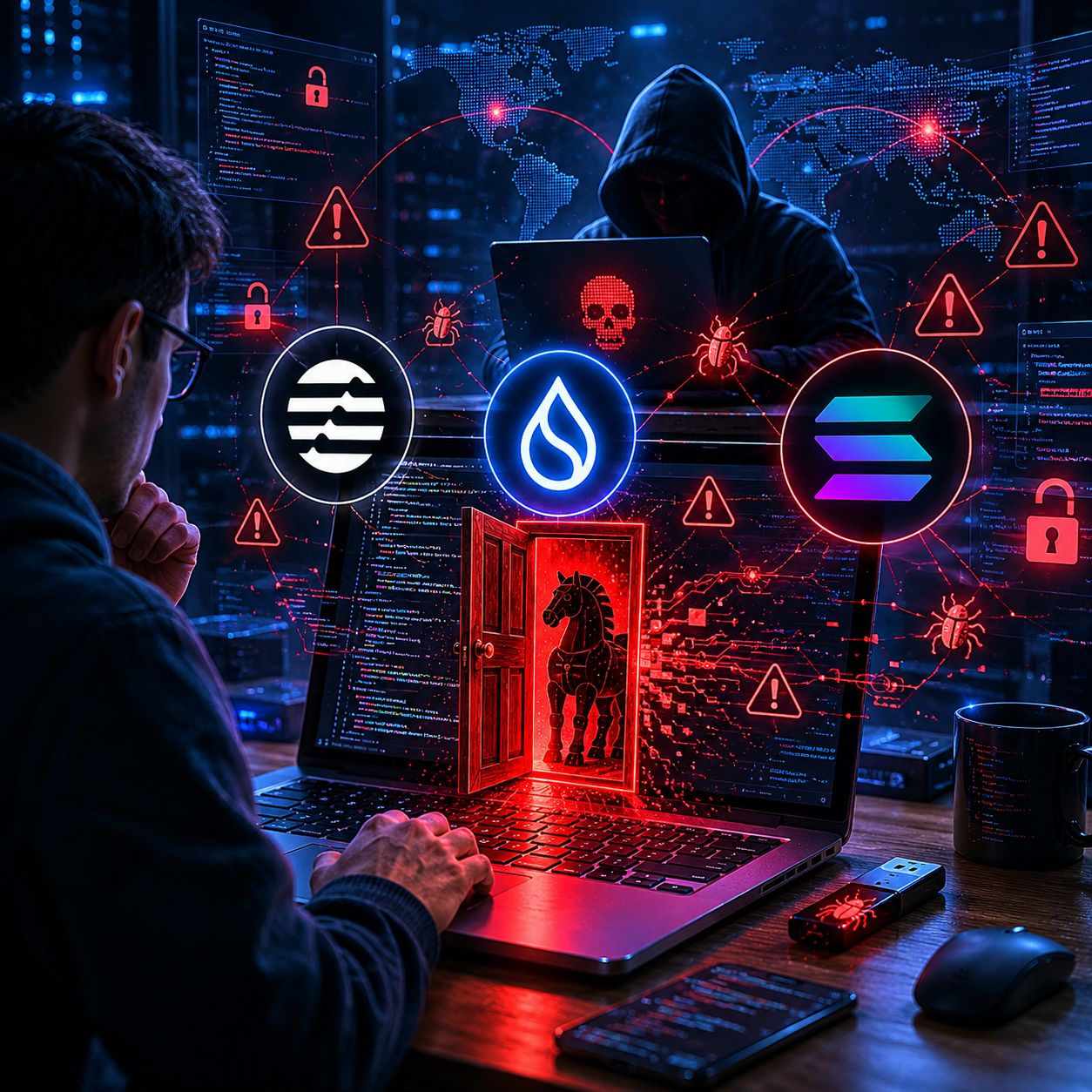 Major Crypto Security Alert – TrapDoor Malware Targets Aptos Sui and Solana Developers in Massive Hack Campaign
