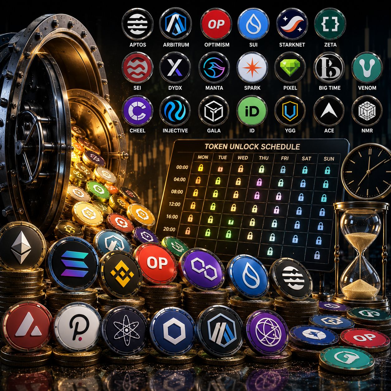 Crypto Market Alert – Why This Week Massive Token Unlocks for 21 Altcoins Could Trigger Heavy Volatility